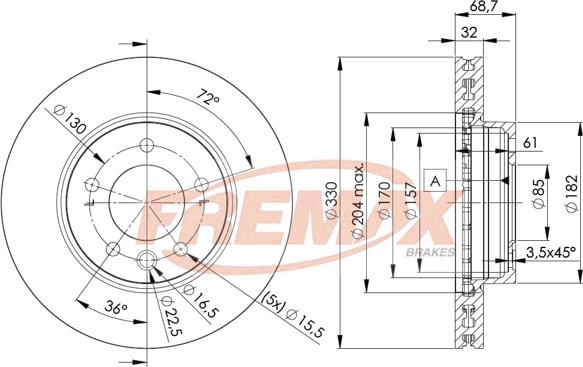 FREMAX BD-3326 - Discofreno autozon.pro