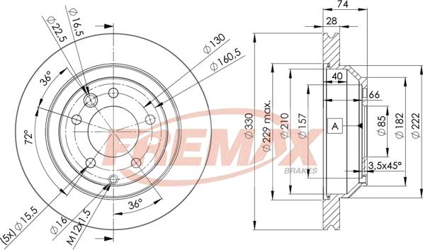 FREMAX BD-3328 - Discofreno autozon.pro