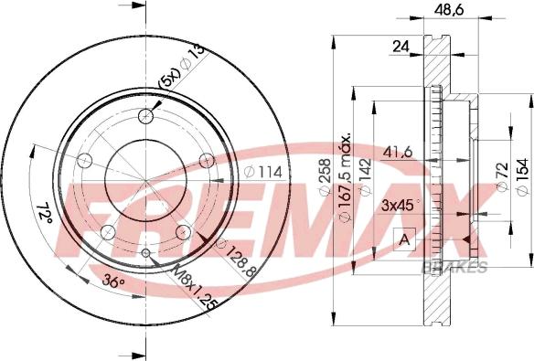 FREMAX BD-3258 - Discofreno autozon.pro