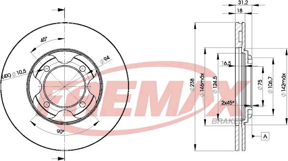 FREMAX BD-3261 - Discofreno autozon.pro