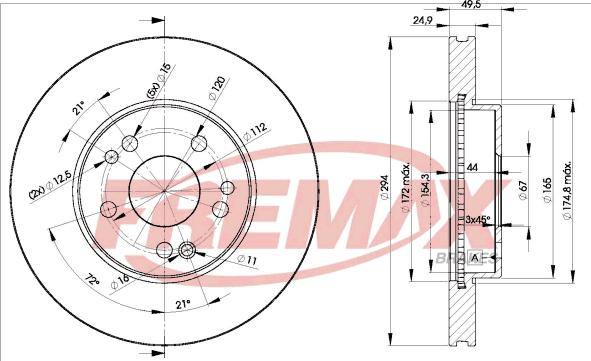 FREMAX BD-2412 - Discofreno autozon.pro