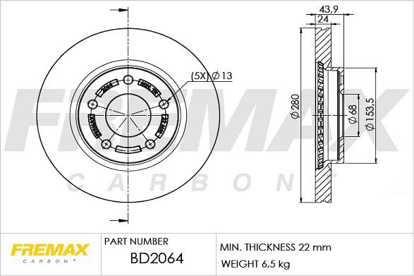 FREMAX BD-2064 - Discofreno autozon.pro