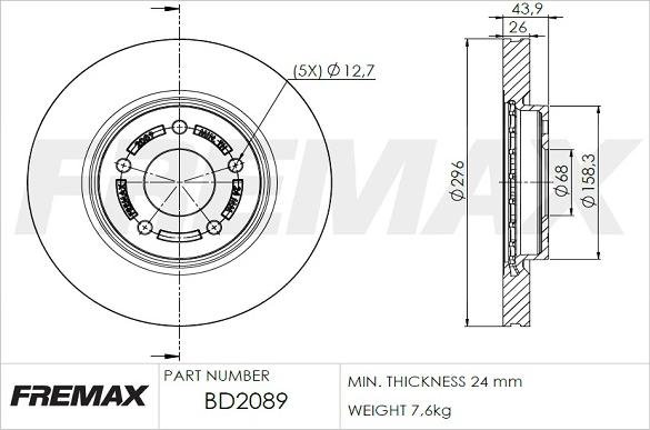 FREMAX BD-2089 - Discofreno autozon.pro