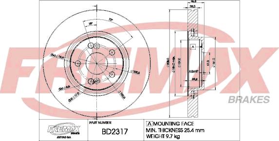 FREMAX BD-2317 - Discofreno autozon.pro