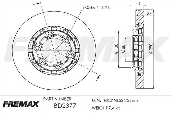 FREMAX BD-2377 - Discofreno autozon.pro