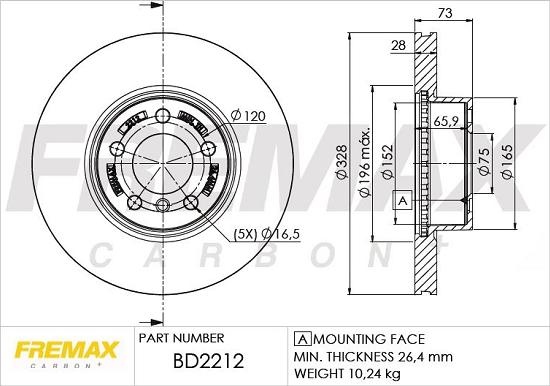 FREMAX BD-2212 - Discofreno autozon.pro