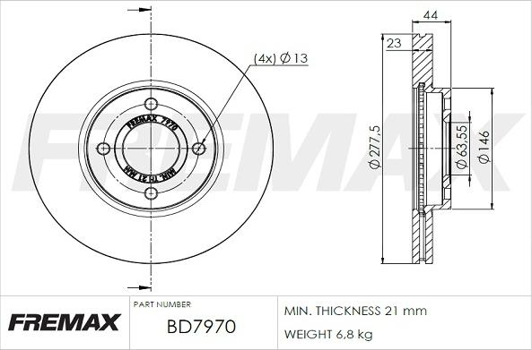 FREMAX BD-7970 - Discofreno autozon.pro