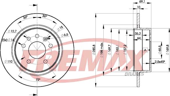 FREMAX BD-7476 - Discofreno autozon.pro