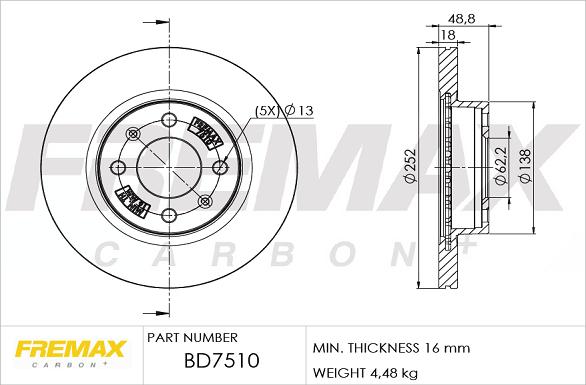 FREMAX BD-7510 - Discofreno autozon.pro