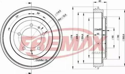 FREMAX BD-7040 - Tamburo freno autozon.pro