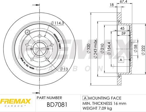 FREMAX BD-7081 - Discofreno autozon.pro