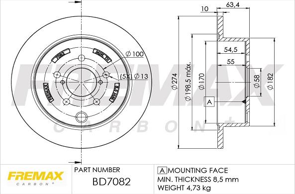 FREMAX BD-7082 - Discofreno autozon.pro