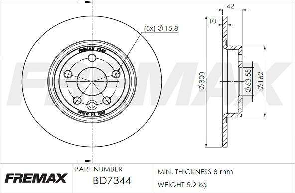 FREMAX BD-7344 - Discofreno autozon.pro