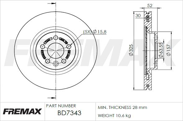 FREMAX BD-7343 - Discofreno autozon.pro