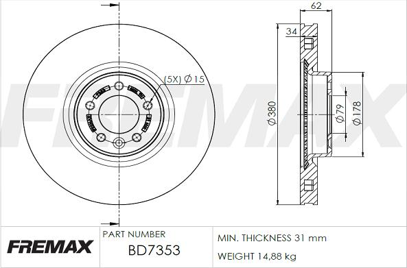 FREMAX BD-7353 - Discofreno autozon.pro