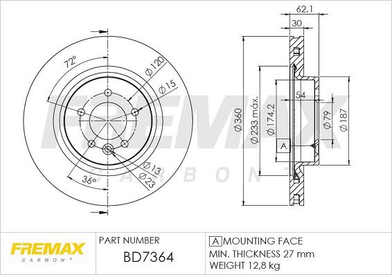 FREMAX BD-7364 - Discofreno autozon.pro