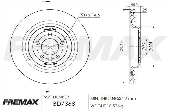 FREMAX BD-7368 - Discofreno autozon.pro