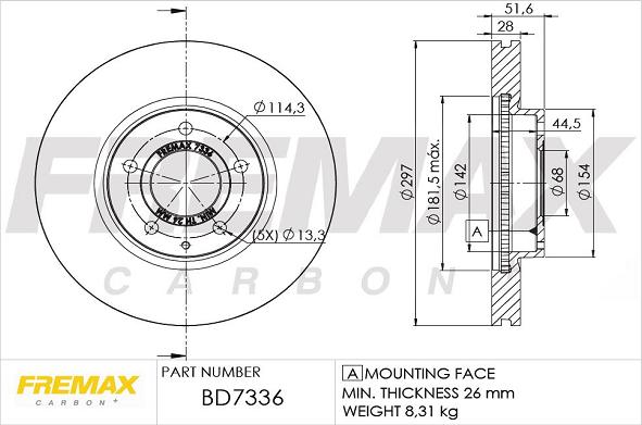 FREMAX BD-7336 - Discofreno autozon.pro