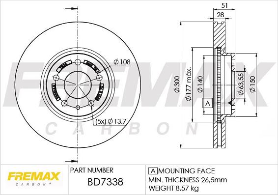 FREMAX BD-7338 - Discofreno autozon.pro