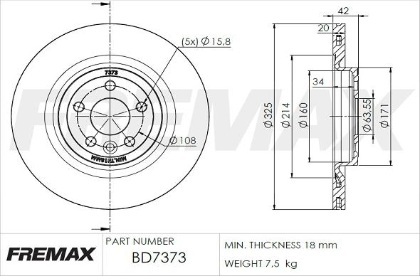 FREMAX BD-7373 - Discofreno autozon.pro