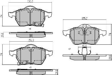 FREMAX FBP-0998-01 - Kit pastiglie freno, Freno a disco autozon.pro