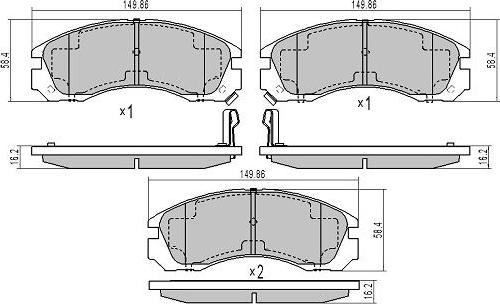 FREMAX FBP-0923 - Kit pastiglie freno, Freno a disco autozon.pro