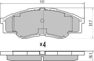 FREMAX FBP-0014 - Kit pastiglie freno, Freno a disco autozon.pro