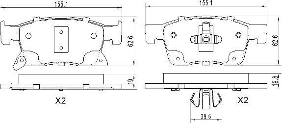 FREMAX FBP-0026 - Kit pastiglie freno, Freno a disco autozon.pro