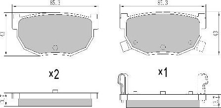 FREMAX FBP-0027 - Kit pastiglie freno, Freno a disco autozon.pro