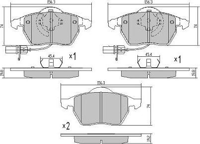 FREMAX FBP-0876-01 - Kit pastiglie freno, Freno a disco autozon.pro