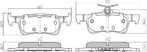 FREMAX FBP-0330 - Kit pastiglie freno, Freno a disco autozon.pro