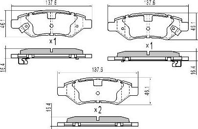 FREMAX FBP-0322 - Kit pastiglie freno, Freno a disco autozon.pro