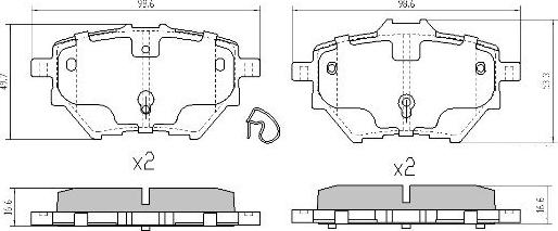 FREMAX FBP-0760 - Kit pastiglie freno, Freno a disco autozon.pro