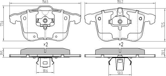 FREMAX FBP-1410 - Kit pastiglie freno, Freno a disco autozon.pro