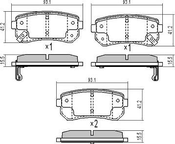 FREMAX FBP-1485 - Kit pastiglie freno, Freno a disco autozon.pro