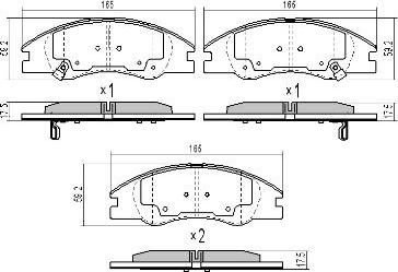 FREMAX FBP-1551 - Kit pastiglie freno, Freno a disco autozon.pro