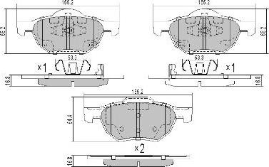 FREMAX FBP-1534 - Kit pastiglie freno, Freno a disco autozon.pro