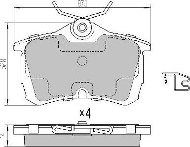 FREMAX FBP-1608 - Kit pastiglie freno, Freno a disco autozon.pro