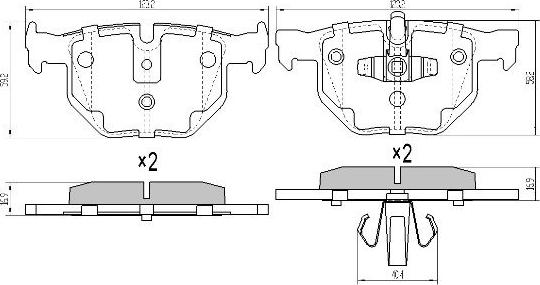 FREMAX FBP-1624 - Kit pastiglie freno, Freno a disco autozon.pro