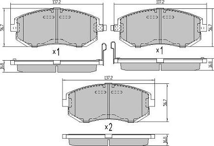 FREMAX FBP-1627 - Kit pastiglie freno, Freno a disco autozon.pro