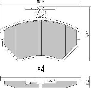 FREMAX FBP-1051 - Kit pastiglie freno, Freno a disco autozon.pro