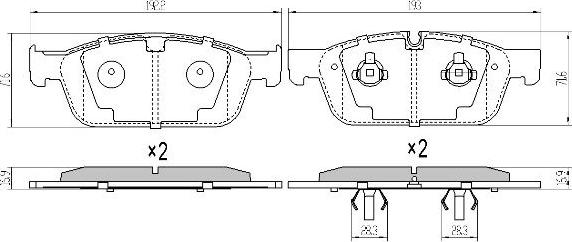 FREMAX FBP-1891 - Kit pastiglie freno, Freno a disco autozon.pro