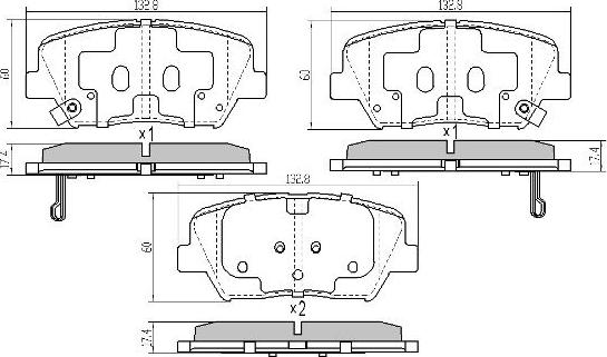 FREMAX FBP-1898 - Kit pastiglie freno, Freno a disco autozon.pro