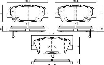 FREMAX FBP-1838 - Kit pastiglie freno, Freno a disco autozon.pro