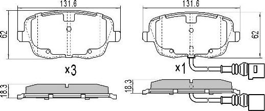 FREMAX FBP-1256 - Kit pastiglie freno, Freno a disco autozon.pro