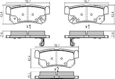 FREMAX FBP-1797 - Kit pastiglie freno, Freno a disco autozon.pro