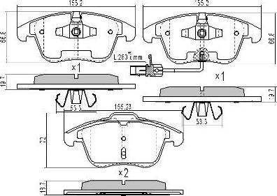 FREMAX FBP-1719 - Kit pastiglie freno, Freno a disco autozon.pro