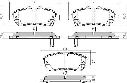 FREMAX FBP-1716 - Kit pastiglie freno, Freno a disco autozon.pro