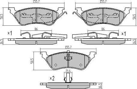 FREMAX FBP-1731 - Kit pastiglie freno, Freno a disco autozon.pro