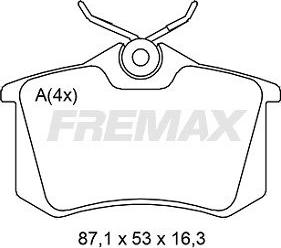 FREMAX FBP-2597 - Kit pastiglie freno, Freno a disco autozon.pro